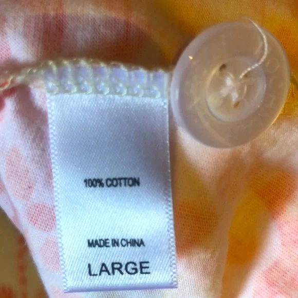 NWOT CAROLE HOCKMAN sL matching nightgown & robe(w/pockets) Yellow/orange - Picture 9 of 9